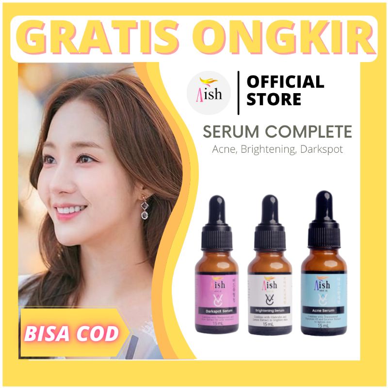 BAYAR COD AISH | SERUM AISH | AISH SERUM ACNE/ DARK SPOT/ BRIGHTENING ASLI KOREA 100% Ori