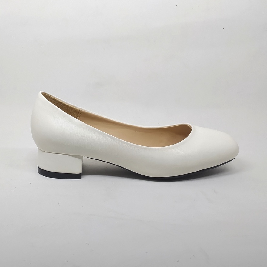 Workswell Sepatu Kerja Wanita Low Heels 3cm Kode SCOLL-3 Warna Putih Doff