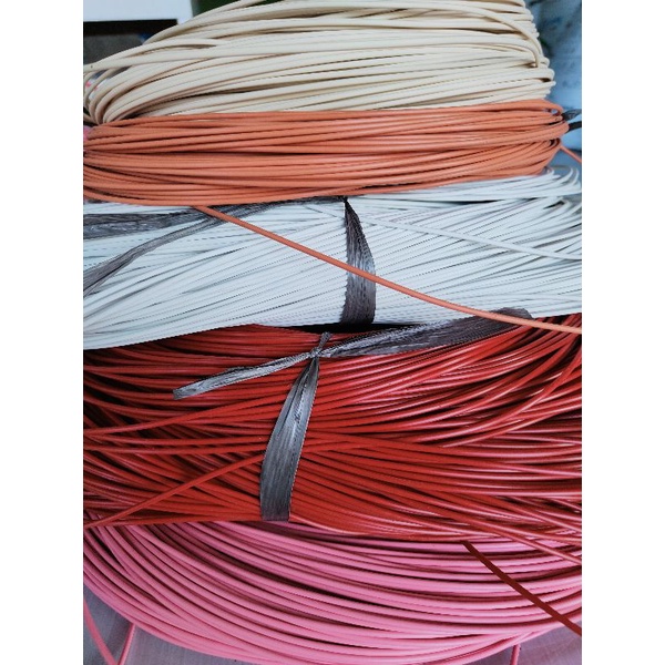bahan rotan bulat 2,4mm kiloan / rotan sintetis bulat ukuran 2,44mm