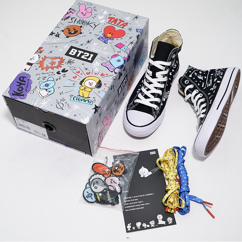 Bt21 X Sepatu  Sneakers Pria  Model  Converse Chuck Taylor 