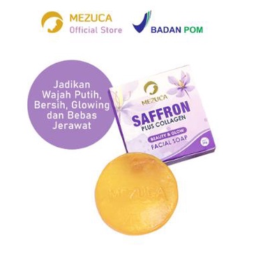 ^ KYRA ^ MEZUCA Sabun Wajah Saffron Plus Collagen Beauty &amp; Glow Facial Soap Safron - Netto 20 gr