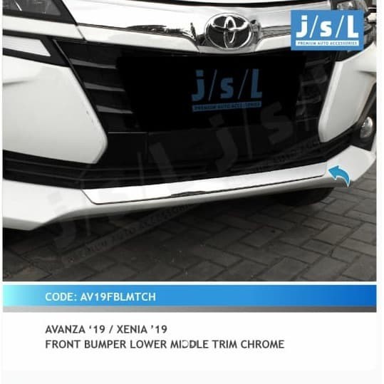 JSL Lis Bumper Bawah 2PCS Avanza Xenia 2019 Front Bumper Lower Chrome