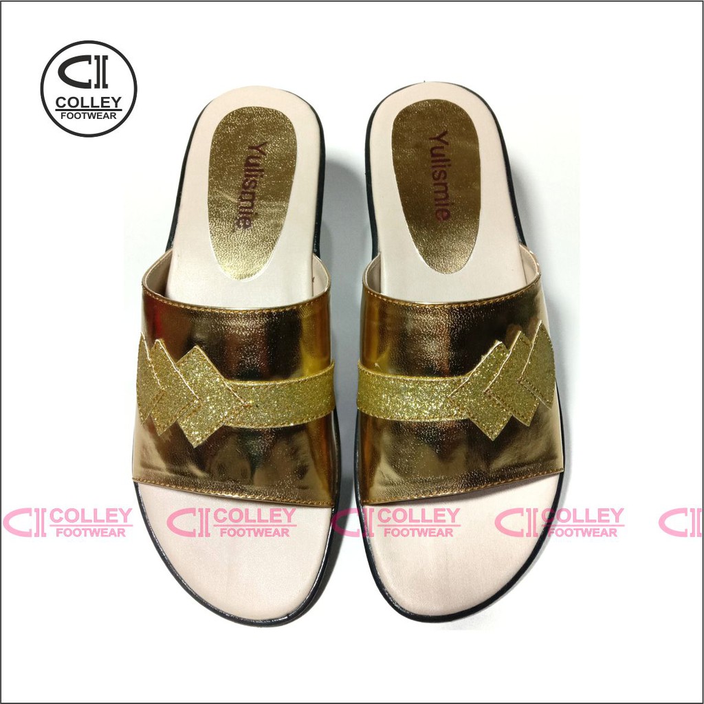 COD - SANDAL FLAT WANITA BAN 1 / GLOSSY / SANTAI / GLOWING / FLT-SBW-033