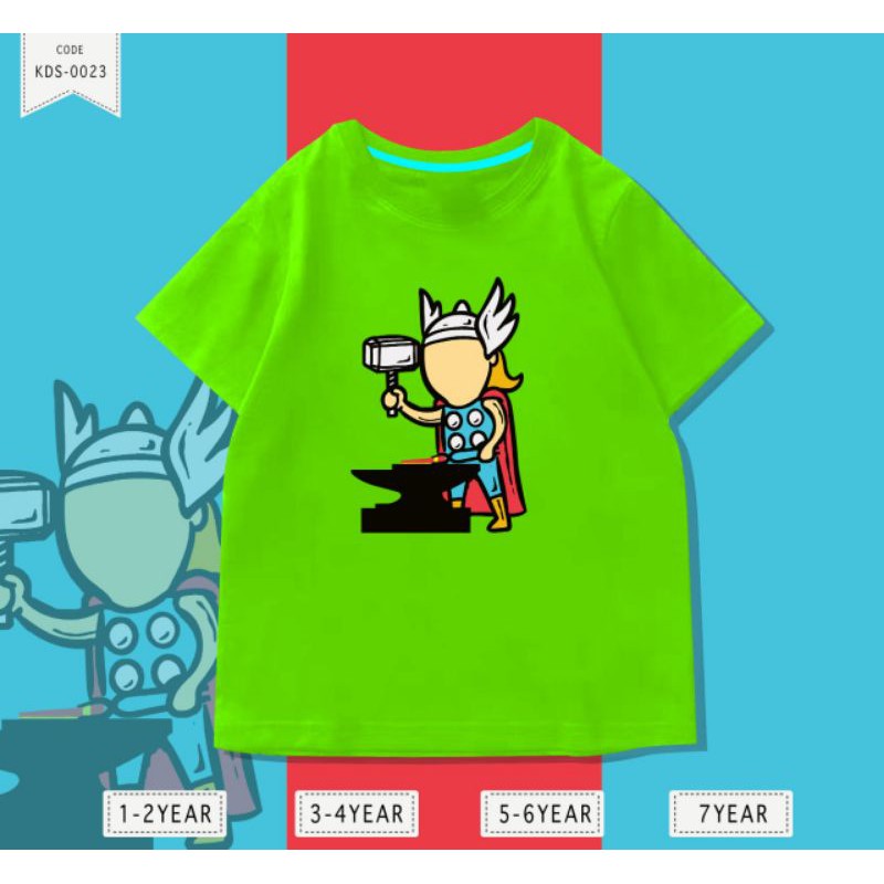 T-SHIRT / KAOS KIDS KARAKTER CEWE COWO S-XL COTTON 24S