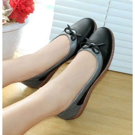 Sepatu Wanita Flat Shoes kulit AL80