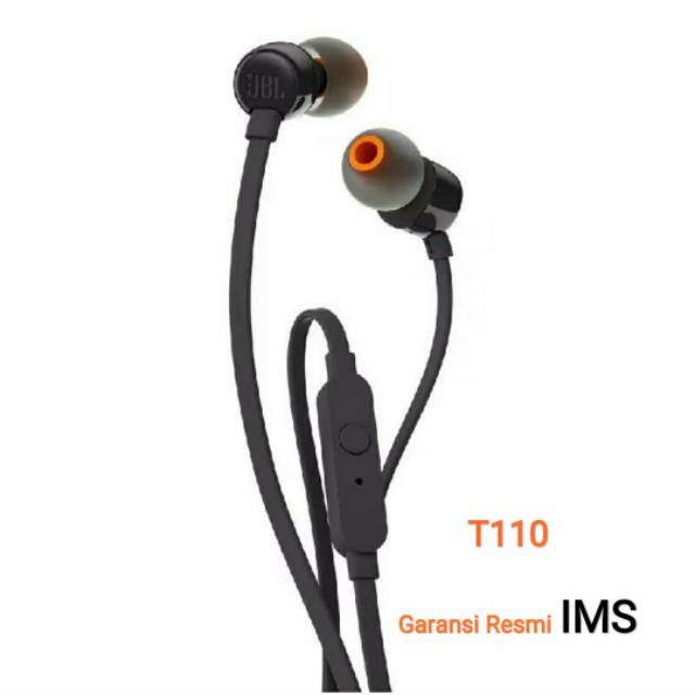 JBL T110 garansi resmi IMS earphone jbl t110 / headset jbl t110 100% ORIGINAL