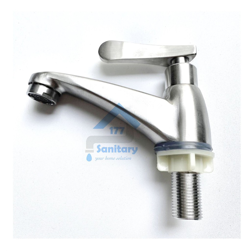 Kran Wastafel Stainless 304 tebal 36- Keran Air Cuci Tangan stenlis sink basin Washtafel faucet stenles