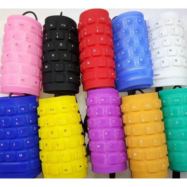 Portable Keyboard Silicone 85 Keys Colourfull Flexible Keyboard Silicone Waterproof