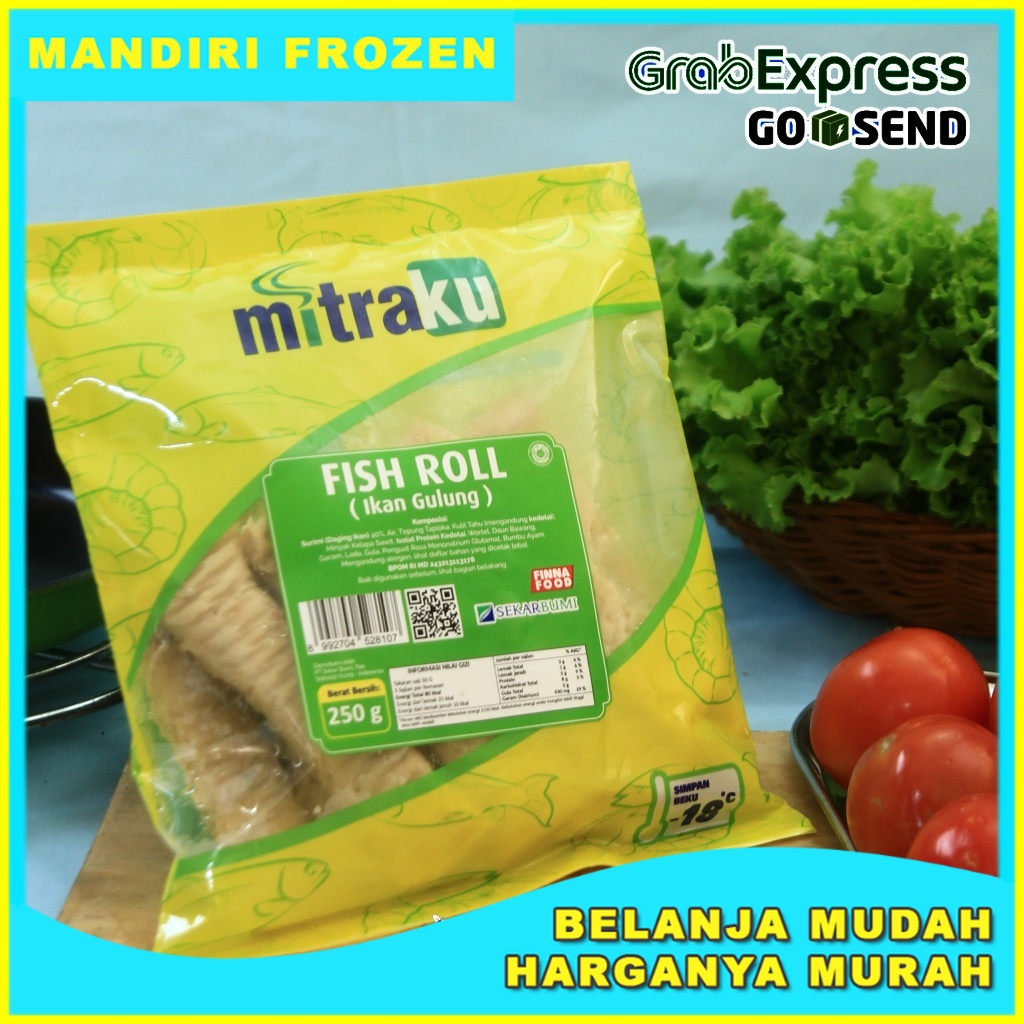 

MITRAKU FISH ROLL 250 GR MAKANAN BEKU MURAH