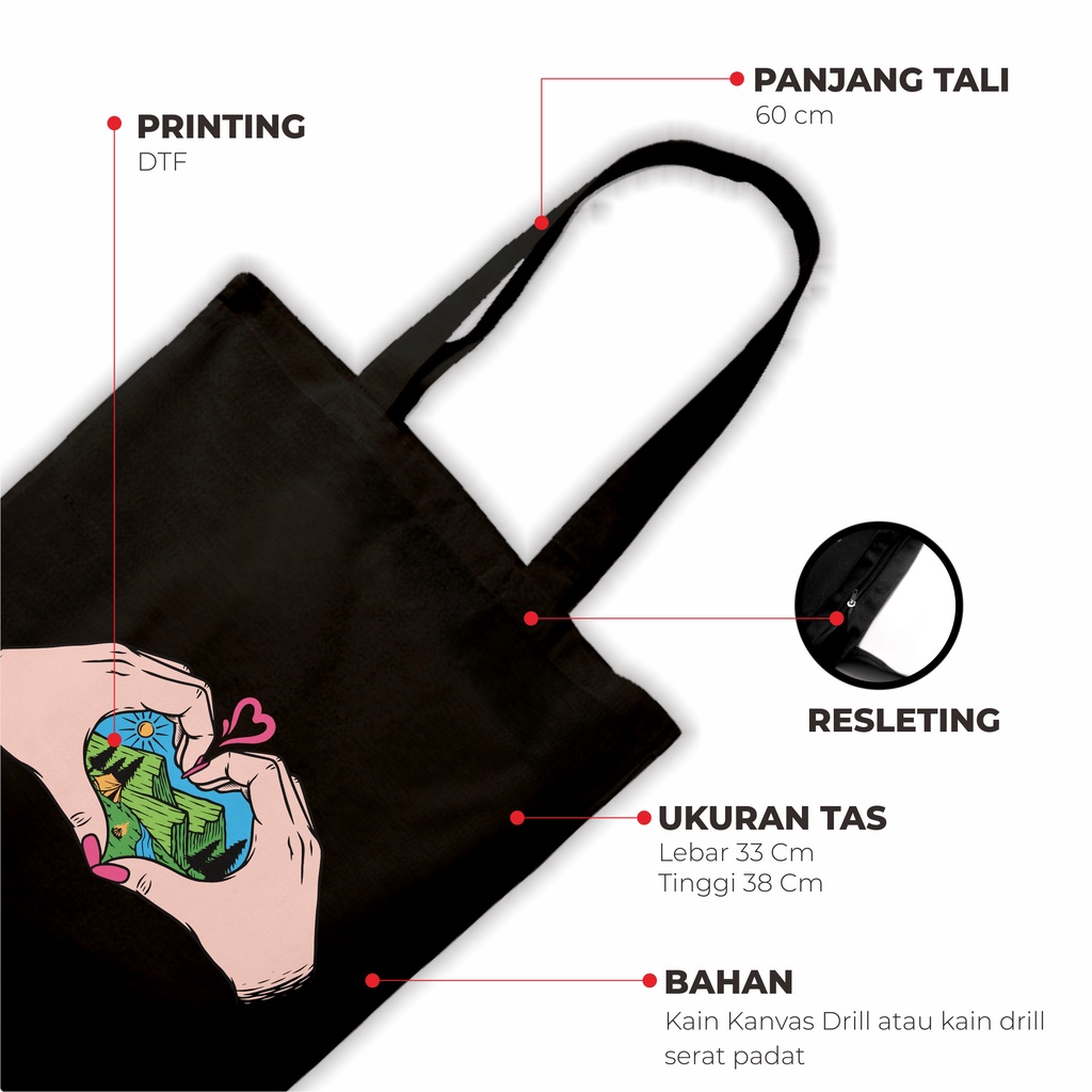 Sevine Totebag Tas Wanita Tote bag Resleting Girl Vintage Black Series Hitam - SRF4