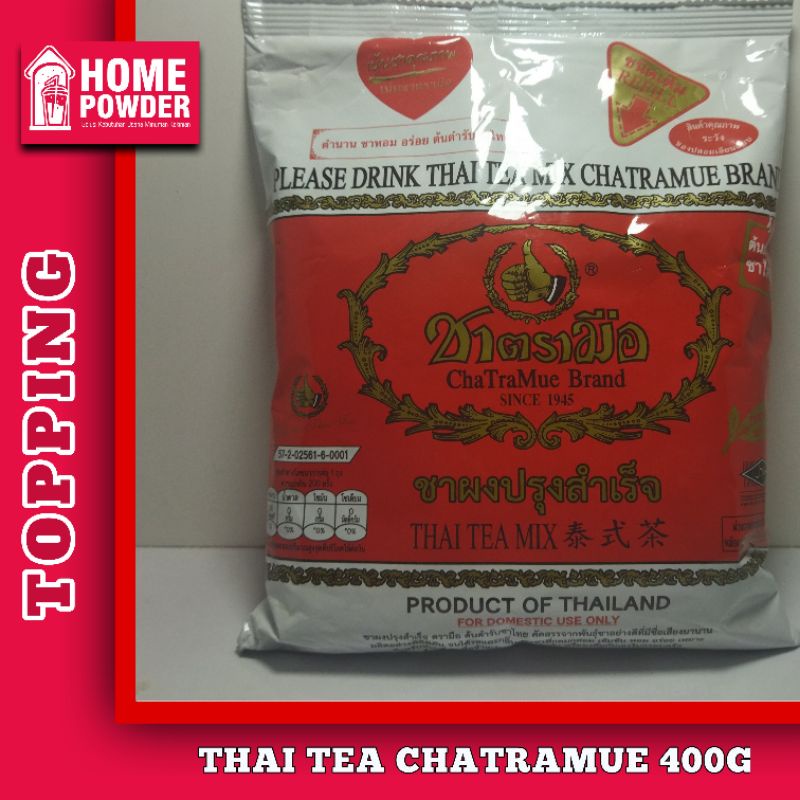 

Teh Thai Tea Chatramue 400gr Original Thailand 100% Halal Termurah