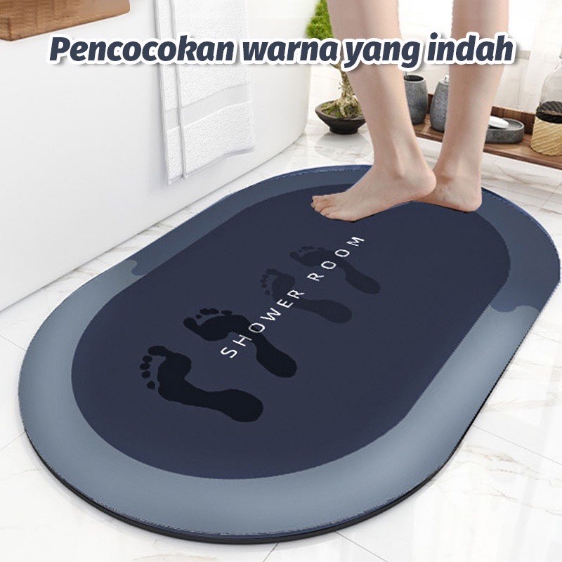 Keset kaki Diatomite Keset Kaki Anti Slip Keset Kamar Mandi Serap Air keset lantai