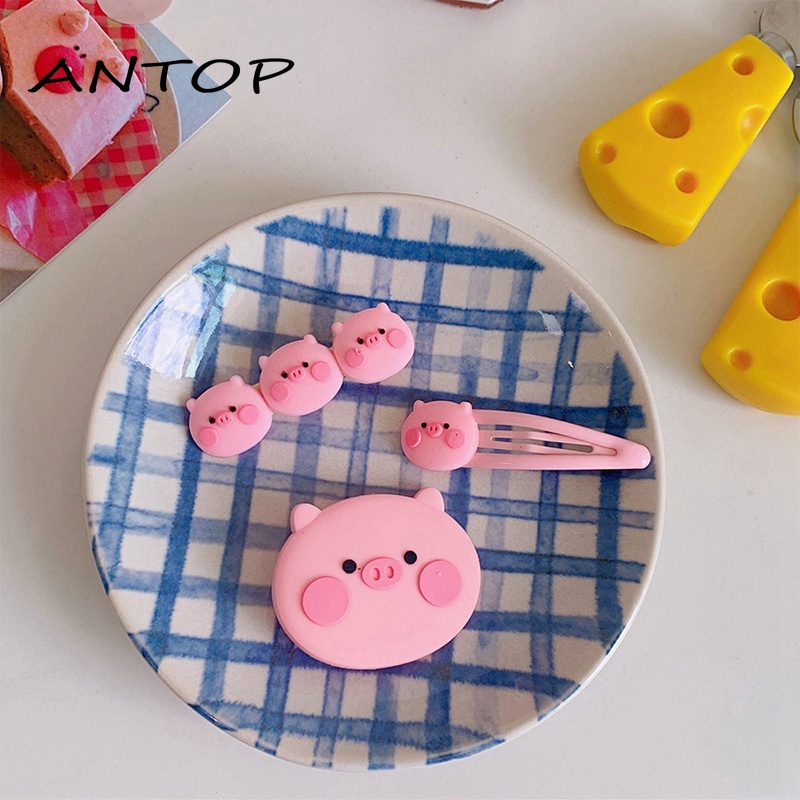 Cute Pink Piggy Hairpin Poni Rusak Rambut Aksesoris Rambut Gadis Bulang Hadiah ANTOP