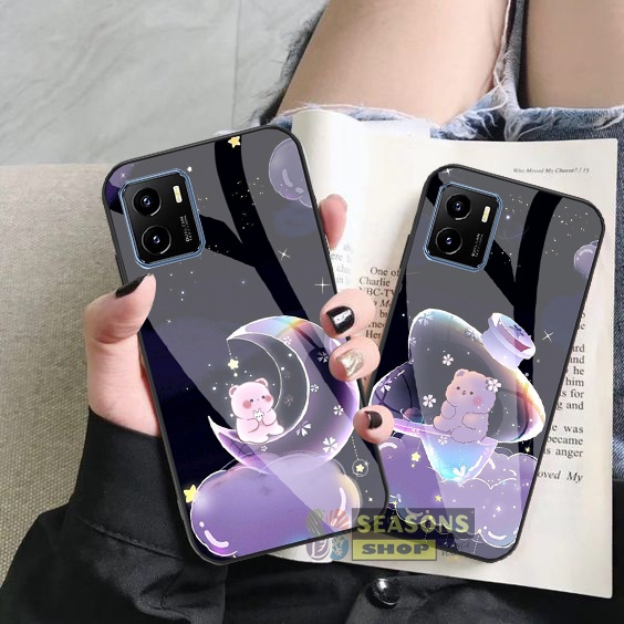 Softcase Kaca Vivo Y15s | Softcase Glass Vivo Y15s l Casing Hp Vivo Y15s | Miror Case Vivo Y15s | Ca