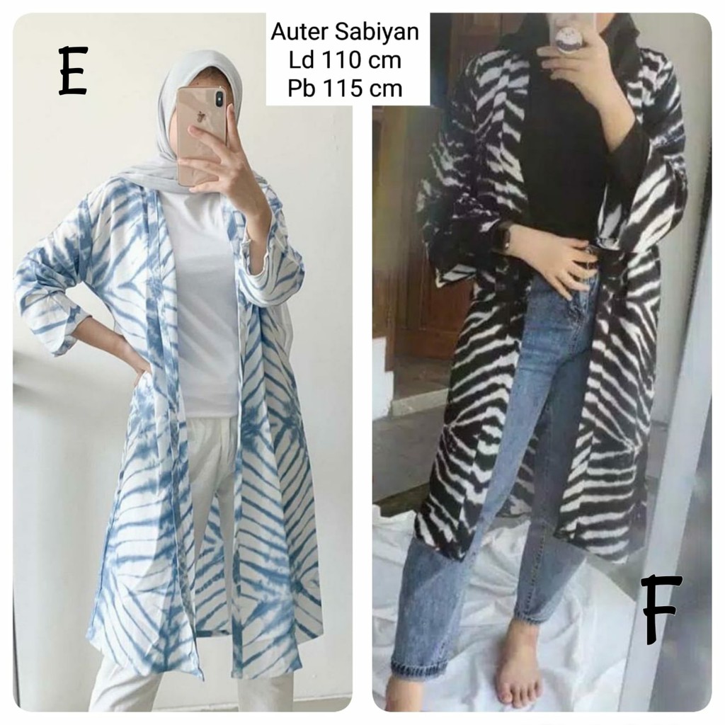 Outer sabyan sibori new model  merk sama dengan outer lengan sibori