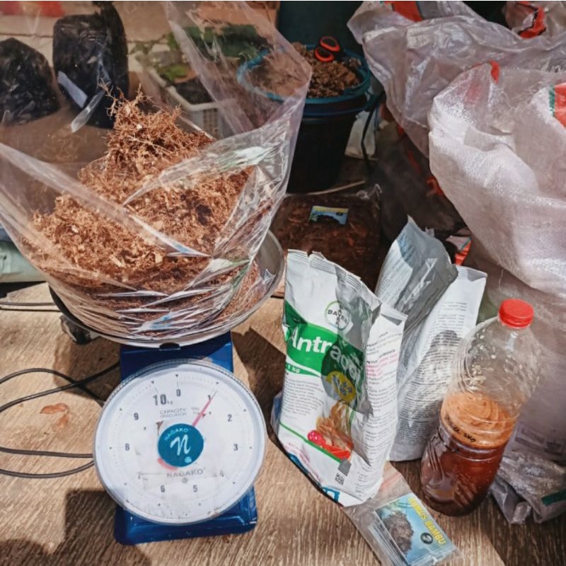 Humus akar bambu, humus organik murni, super subur, metan premium