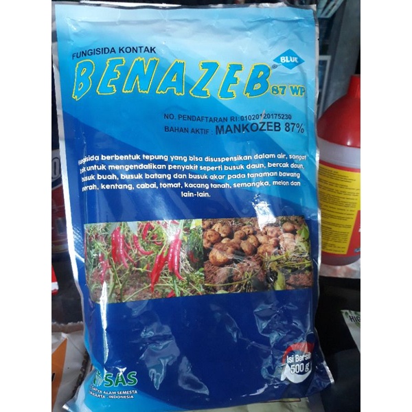 fungisida benazeb 87wp mankozeb biru 500gram