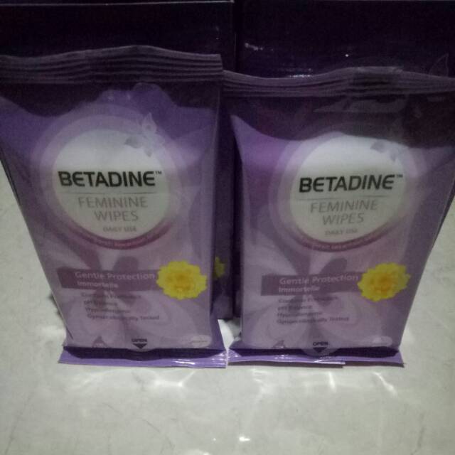 Tissue pembersih kewanitaan Betadine 10Sheet Original 100%