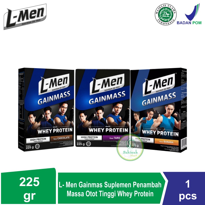 L-Men Gain Mass Taro 225 gram - Suplemen Penambah Massa Otot Tinggi Whey Protein