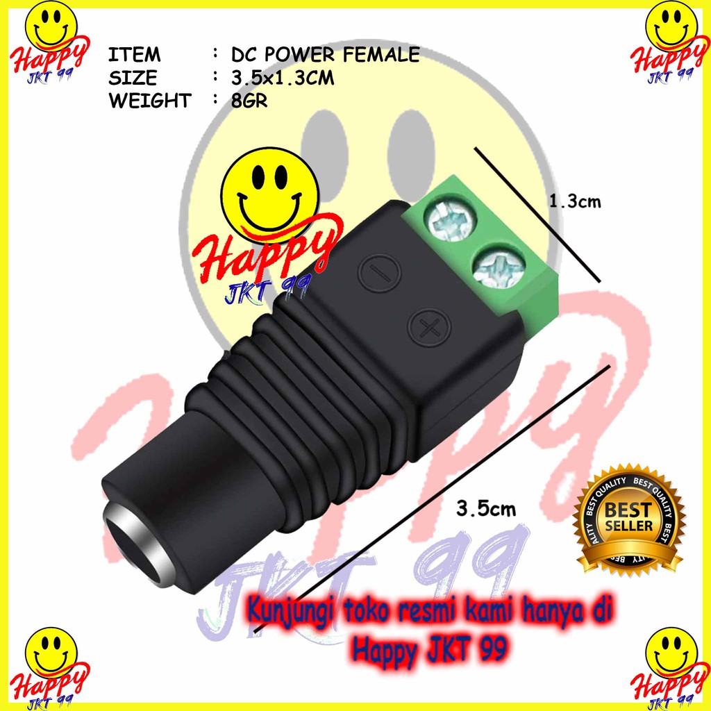 [ HAPPY JKT 99 ] DC POWER FEMALE ORIGINAL UNIVERSAL DIY CABLE CONNECTOR KONEKTOR