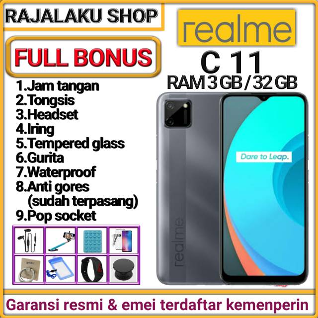 REALME C11 3/32 & 2/32 RAM 3 ROM 32GB GARANSI RESMI REALME | Shopee