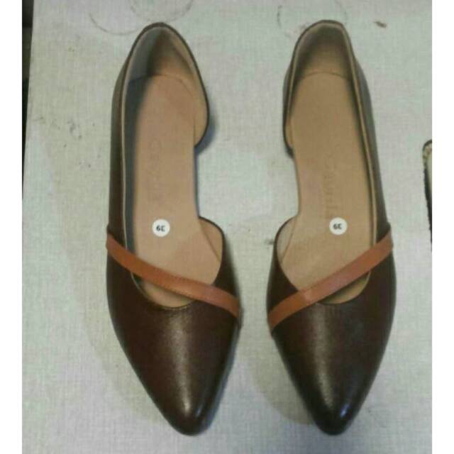 Sepatu wanita flat cantik kulit asli magetan