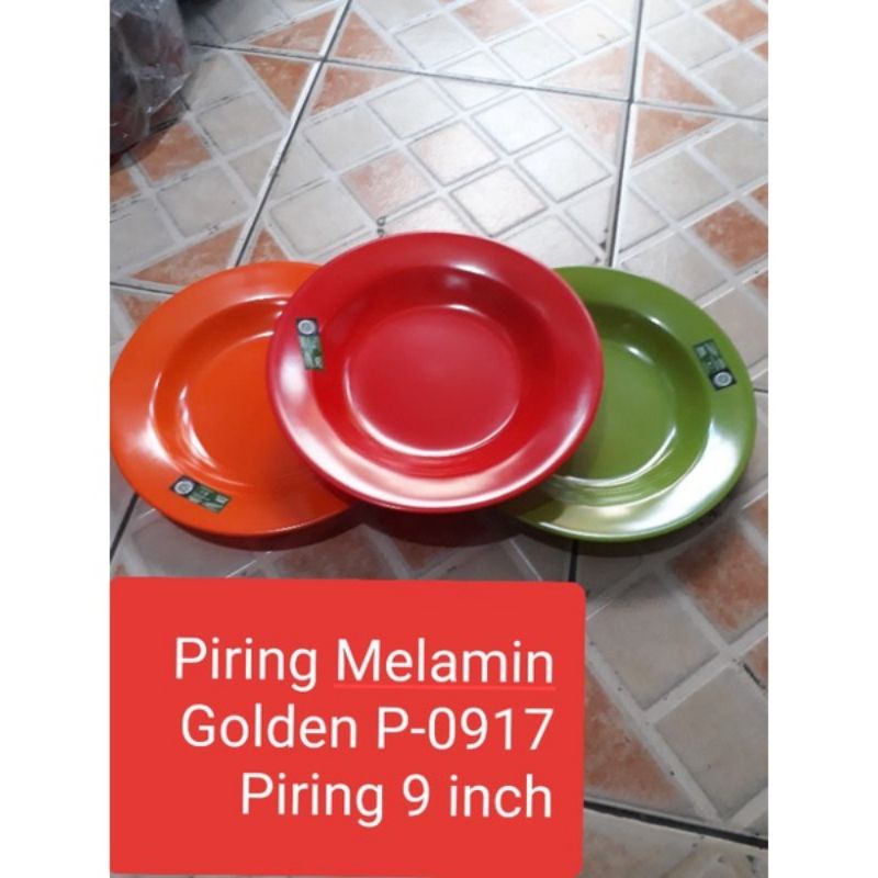 Piring Makan Melamin golden Dragon