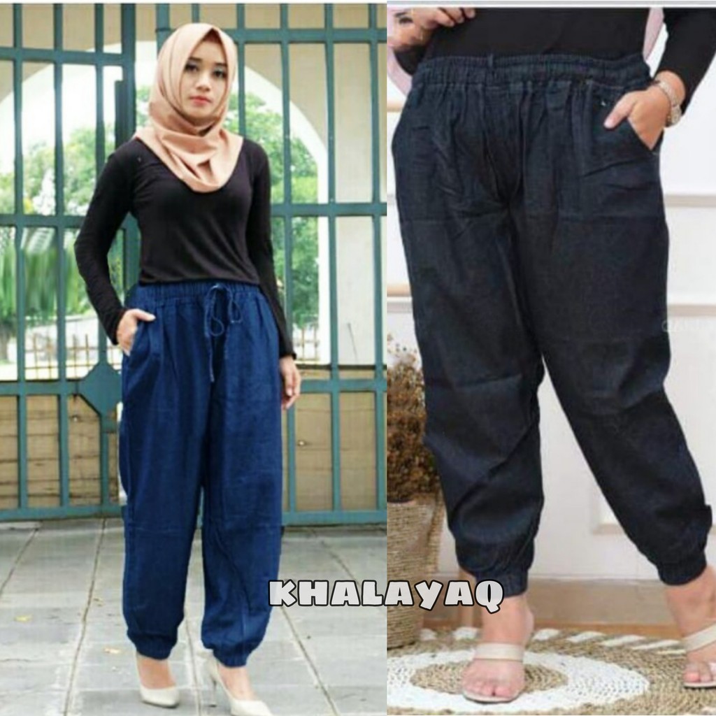 Celana Joger Jeans Wanita basic