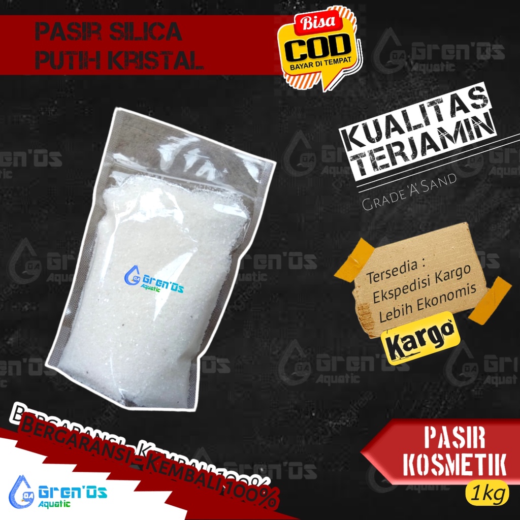 Pasir Hias Silica Putih Air Terjun 1kg kosmetik cosmetic Sand Aquascape Aquarium Media Tanam Tanaman