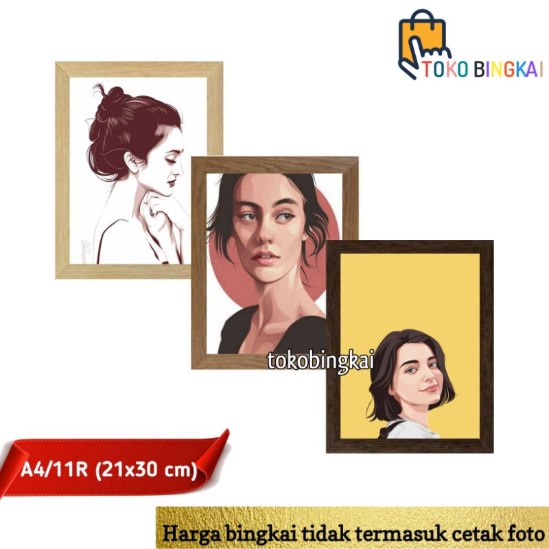 Bingkai Foto A4 Frame Foto A4 Bingkai Minimalis A4 Frame Foto Minimalis A4 (21x30 cm)