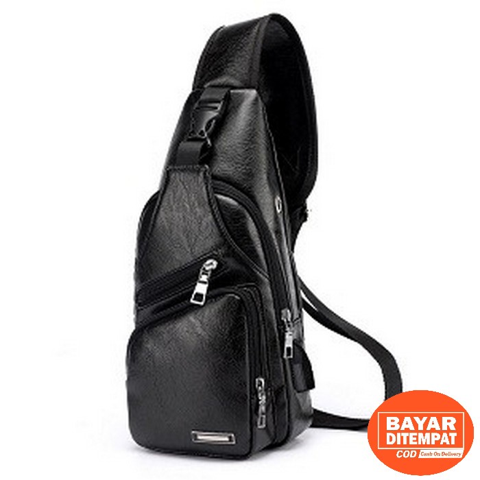 Tas Selempang Sling Bag Tas Slempang Pria Usb Kasual Ts03 SN525 Freeknight Kulit Fashion Sling Bag