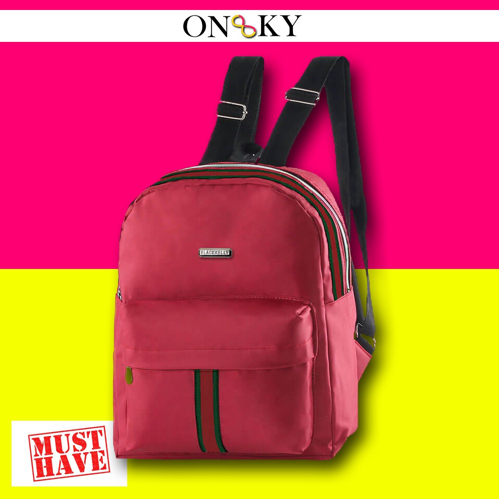 Tas Korea - Tas Casual Wanita - Tas Kuliah Laptop - Tas Wanita Merah