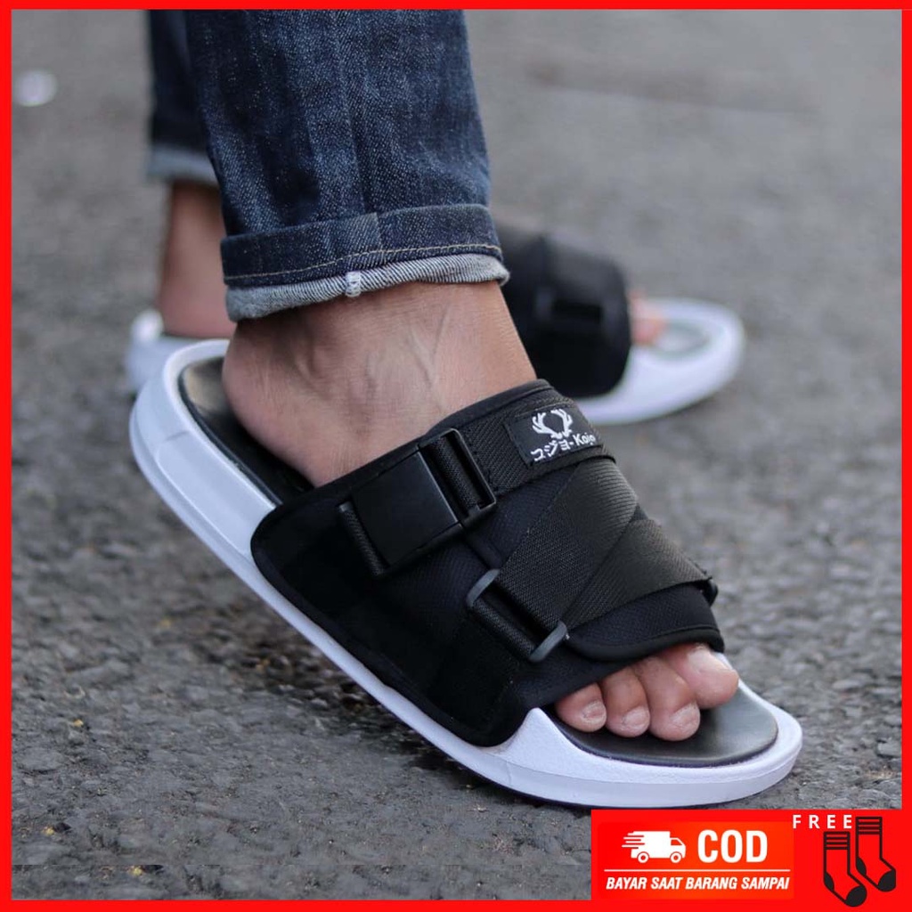 MOLK|Sendal Slop Pria Sandal Slide Pria Original Distro Fashion Simple Casual Selop Santai Laki Laki