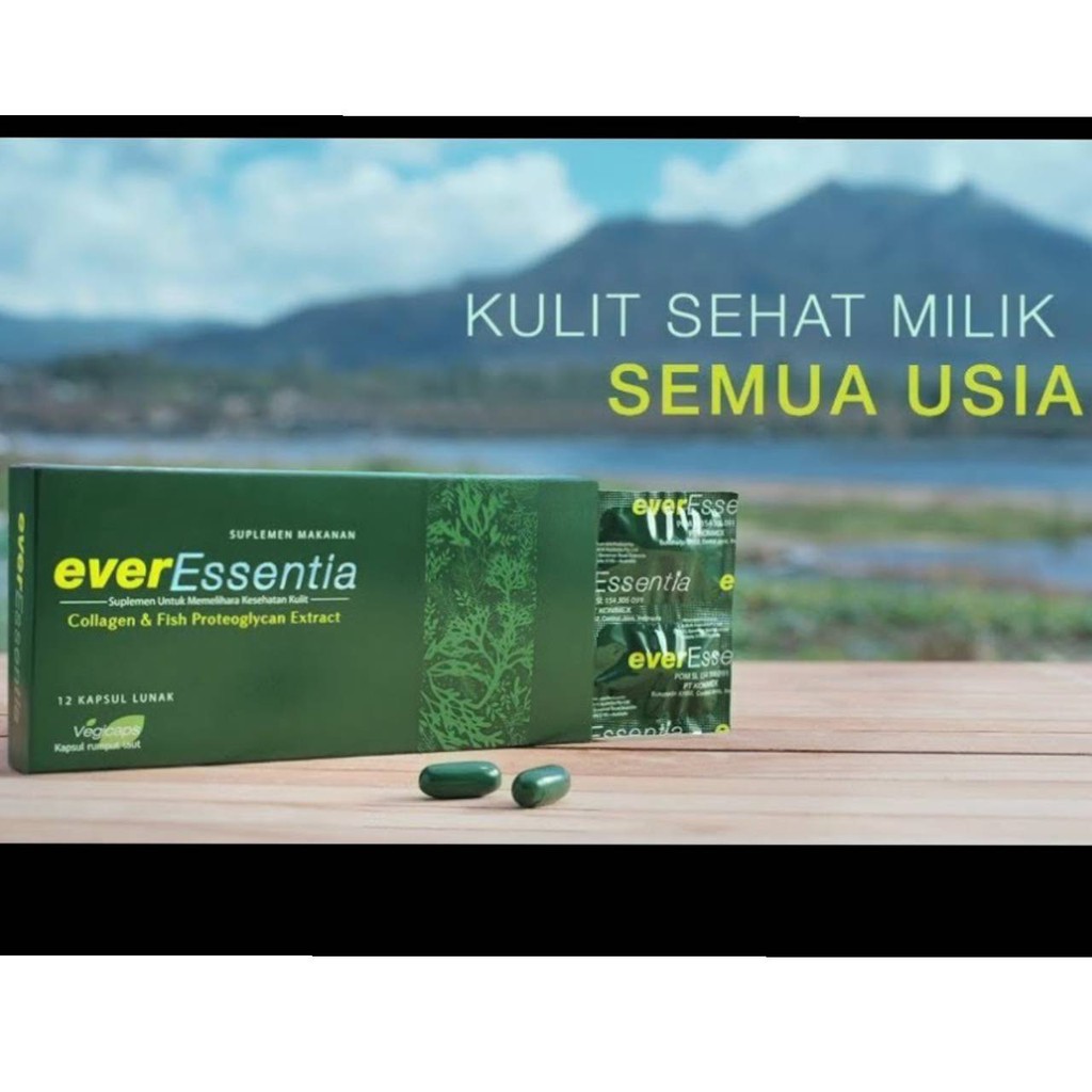 EverEssentia Collagen Box isi 12 kapsul Vitamin E Ever Essentia