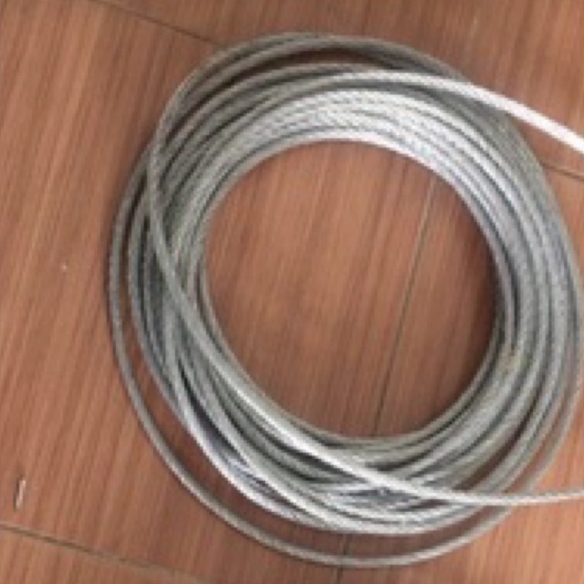 9mili 3/8”inci Kabel seling baja galvanis anti karat ( HARGA 1 meter ya )  sling wire rope 9 mm tali