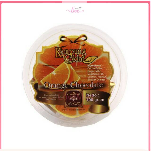 

COKLAT ORANGE kubus 100.g/Cup Kampung Coklat GuSant