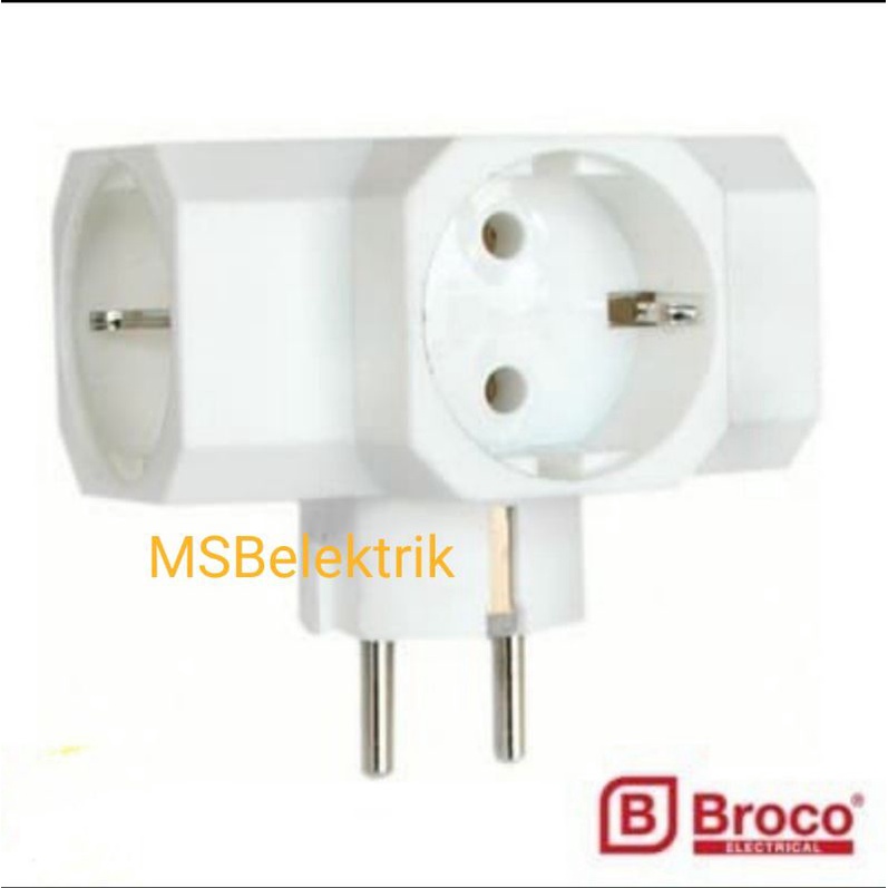 Steker T arde broco cabang 3 multi