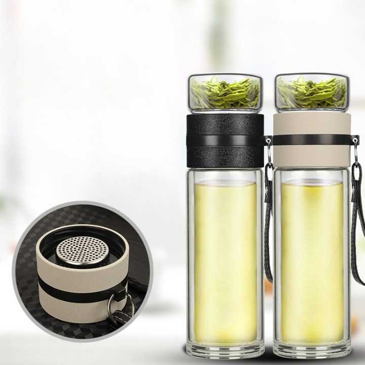 (100% BARANG ORI) Botol Minum Portable Tumbler Tea Separation Cups 400 ml -VN301