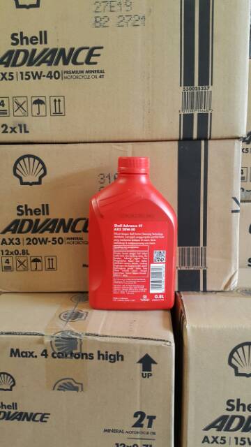 OLI MESIN MOTOR SHELL ADVANCE AX3 800 ML