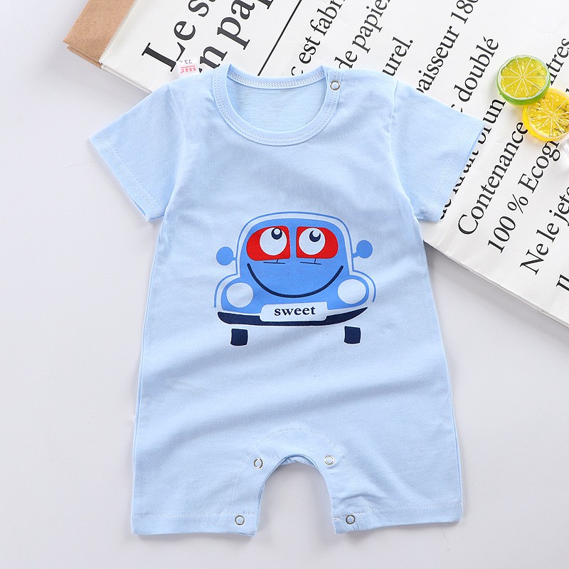 BABY STORE01 - ROMPER BAYI LAKI-LAKI/PEREMPUAN LENGAN PENDEK TULISAN BABY JUMPER PAKAIAN BAYI