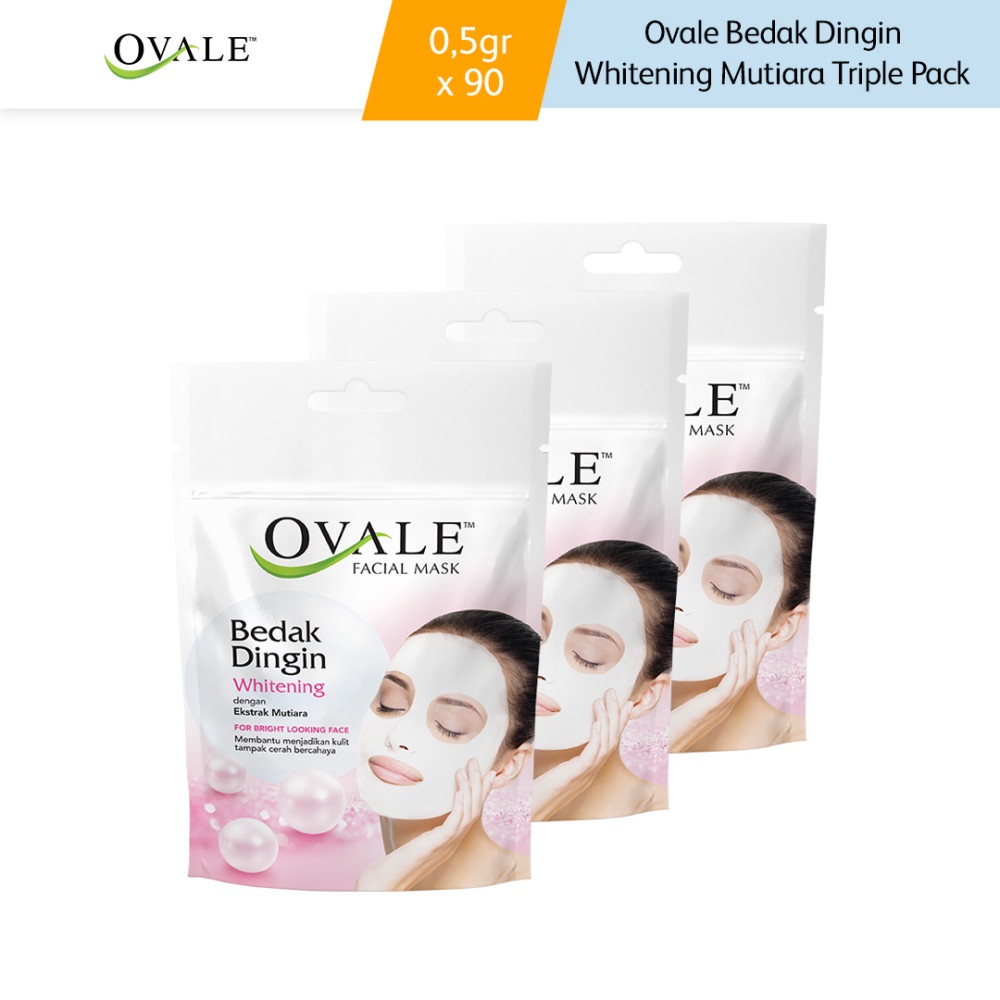 OVALE BEDAK DINGIN WHITENING FACIAL MASK 30 BUTIR(0.5 gr) (GROSIR)