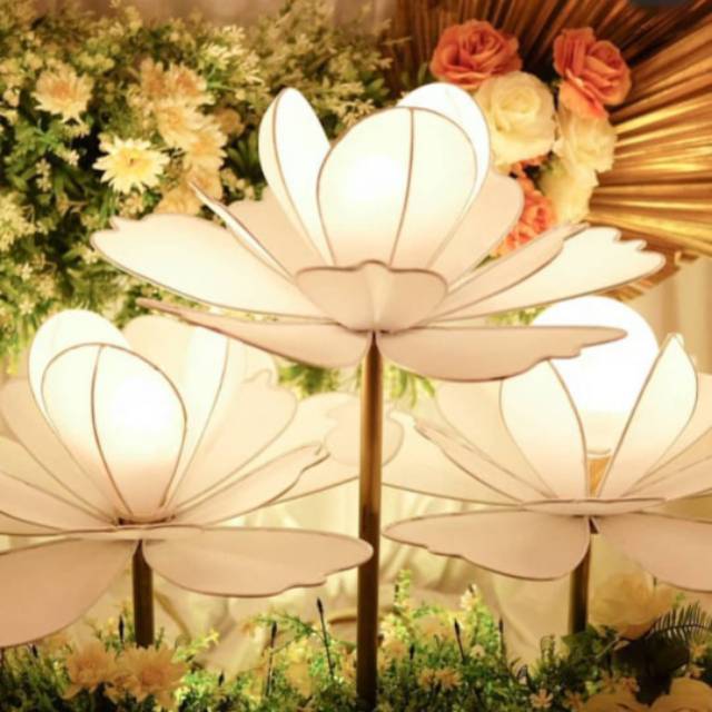 Kap Lampu Bunga Dekorasi Modern