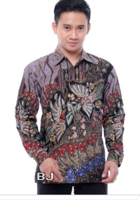 Batik Tulis Bswart Batik Hrb026 Kenongo Hem Pajang Padi Pekalongan M L Xl Batik Pria Murah