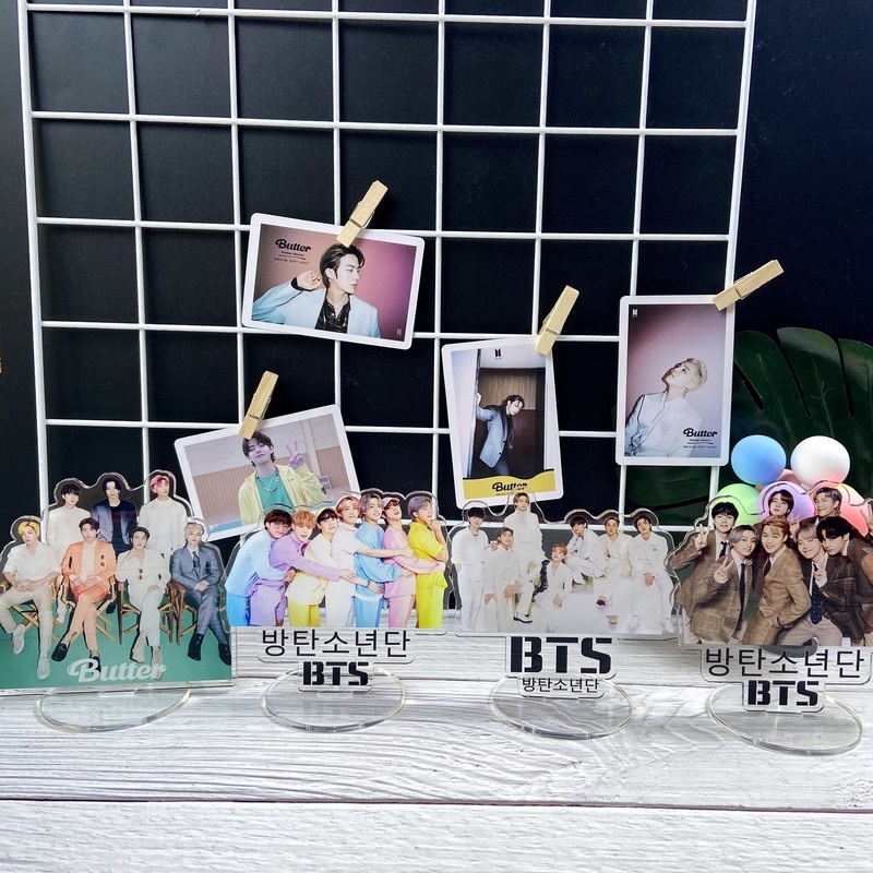 2021 KPOP BTS Standee Butter Festa Mini Bahan Akrilik Untuk Dekorasi Meja