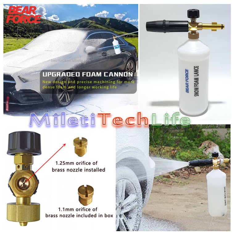 BearForce Snow Foam Nozzle Busa Salju Cannon Pro for Krisbow Hitachi Interskol Sturm Jet Cleaner