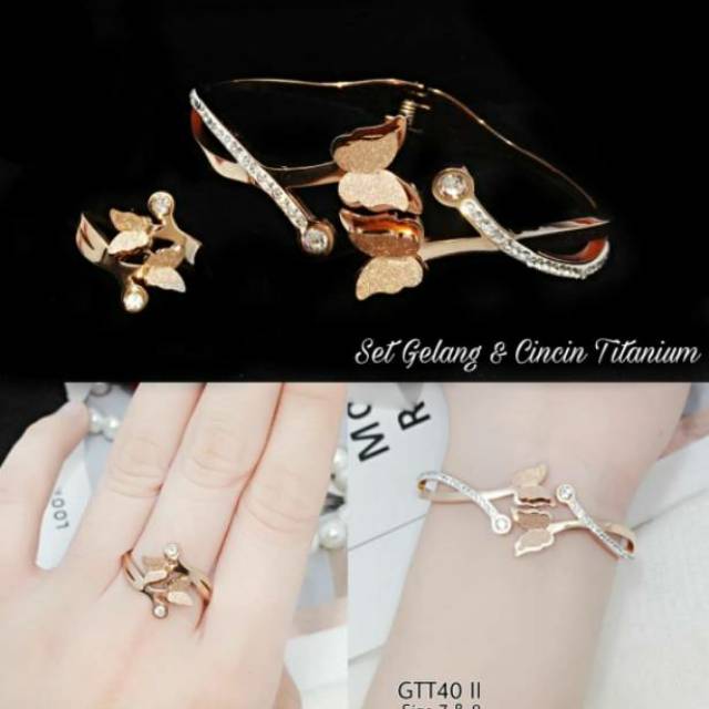 Set Titanium Gelang+Cincin