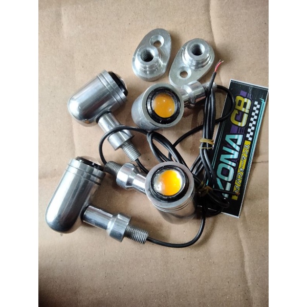 sein palu led almunium cnc / lampu sen cb gl megapro tiger c70 mata elang cnc