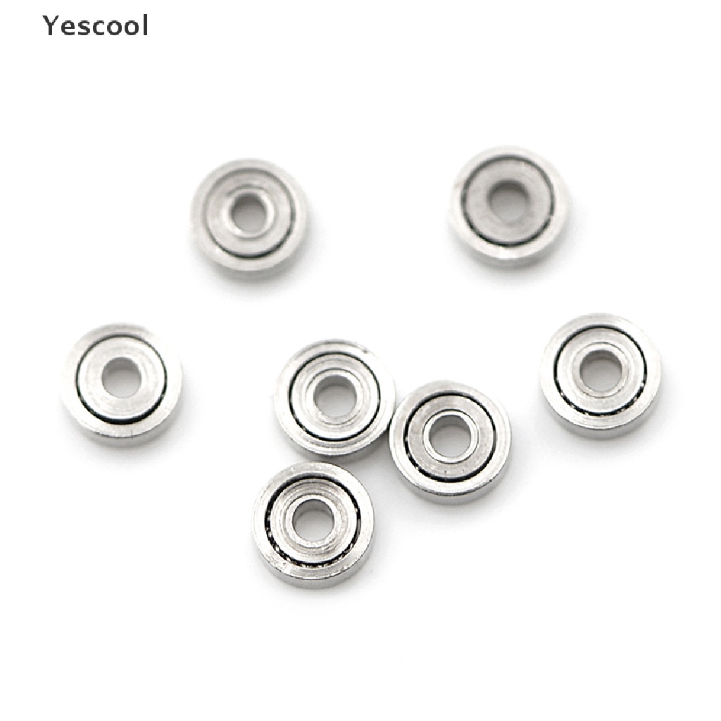 Yescool 10pcs 681ZZ Miniatur Bola Bearing Mini Bahan Metal Ukuran 1x3 X 1mm