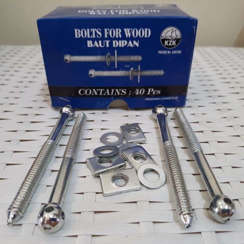 Baut Dipan - Baut Ranjang - Baut kasur - 7.5x100mm - Baut Kayu - Bolts For Wood KZK