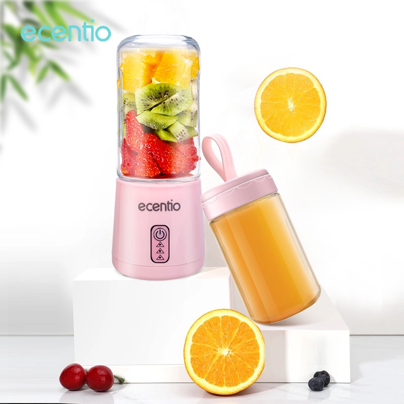Blender cangkir ganda Mini Juicer/4 mata pisau 2 botol Juicer cup portable